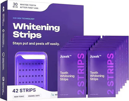 Juxek™ New 2nd Generation Purple Teeth Whitening Strips（2）