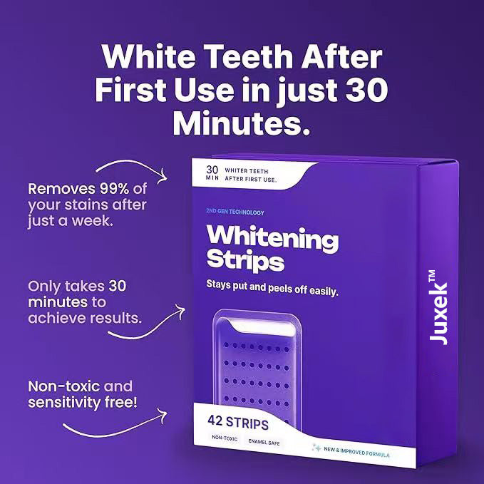 Juxek™ New 2nd Generation Purple Teeth Whitening Strips（2）