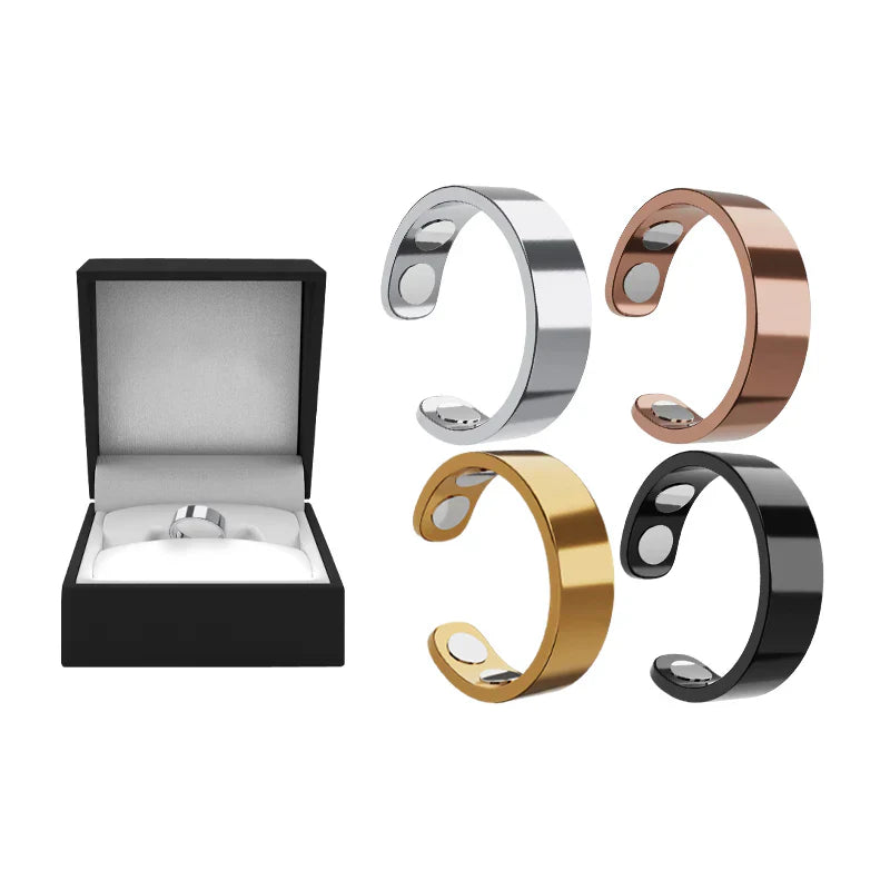 Juxek™ Magnetic Ring - Elegant Stainless Steel Ring - Magnet Rings（2）