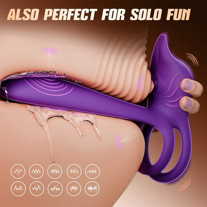 🎁Juxek™ Enchanted Girl Luxe Smart Vibrating Ring – App-Controlled Pleasure for Couples 💫（2）