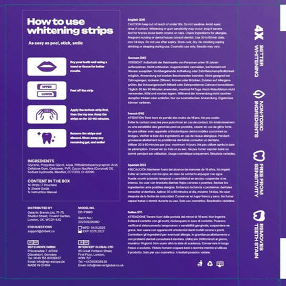 Juxek™ New 2nd Generation Purple Teeth Whitening Strips（2）